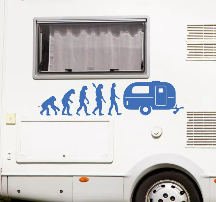 Evolution of man caravan decal - TenStickers