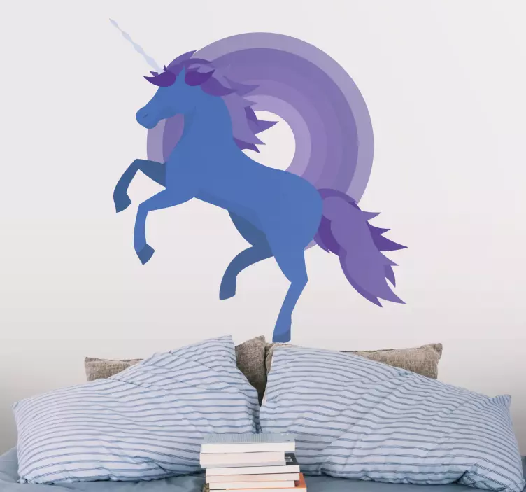 Fantasy unicorn image illustration wall sticker - TenStickers