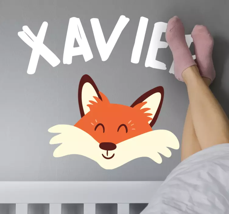 Farm animal sticker playful fox head - TenStickers