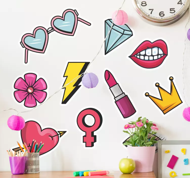 Fashion pop vintage sticker - TenStickers