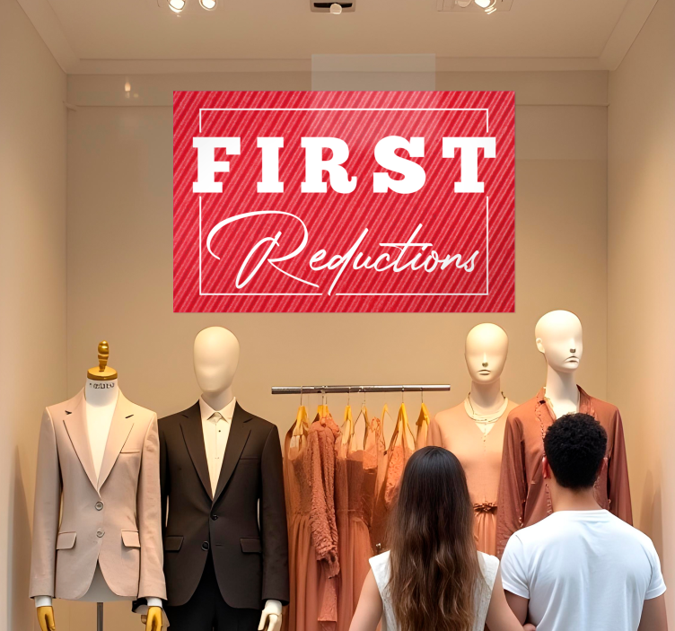 "First reductions" sales sticker - TenStickers