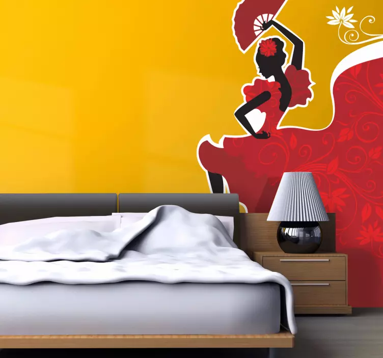 Flamenco Dancer Wall Sticker - TenStickers
