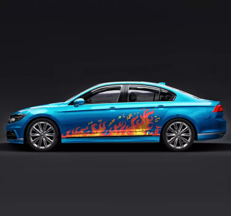 Flames design car vinyl decal - TenStickers