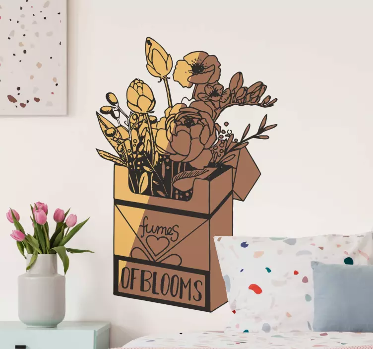 Floral Box Arrangement wall sticker - TenStickers