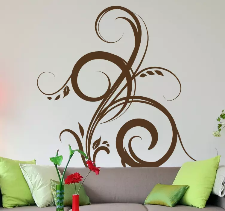 Floral Filigree Sticker - TenStickers