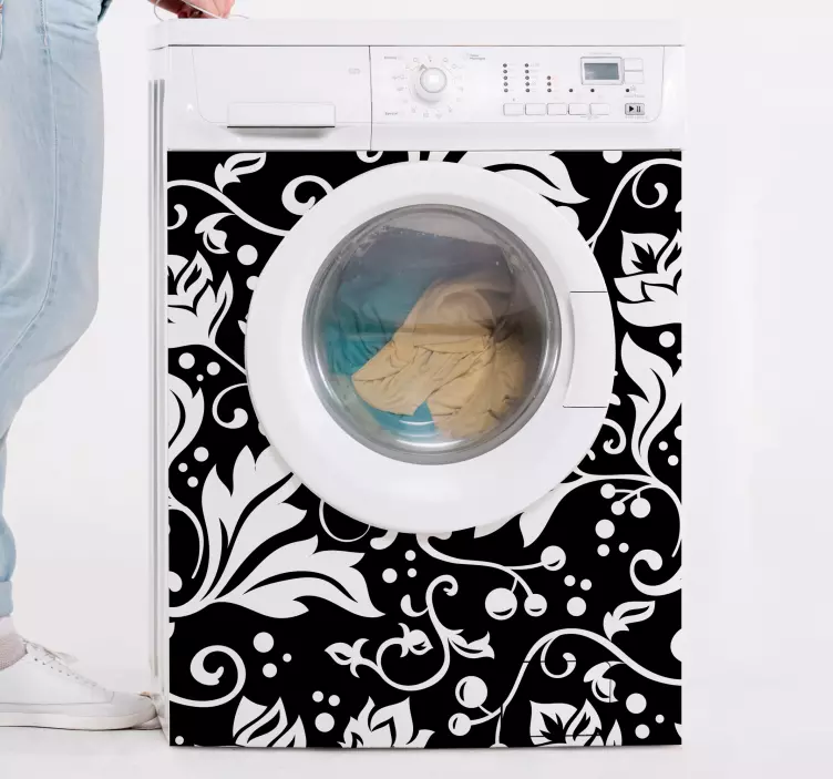 Floral for washing machine appliance stickers - TenStickers