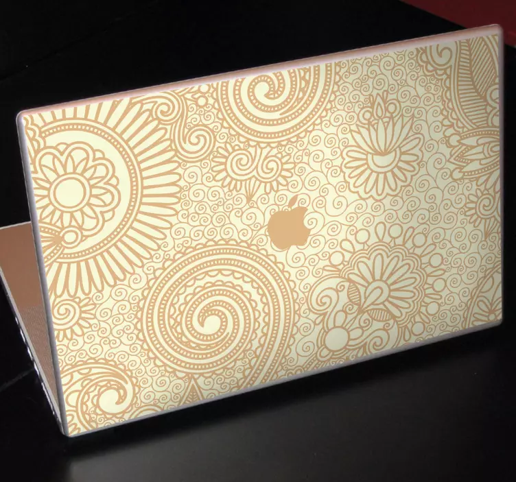 Floral MacBook Sticker - TenStickers