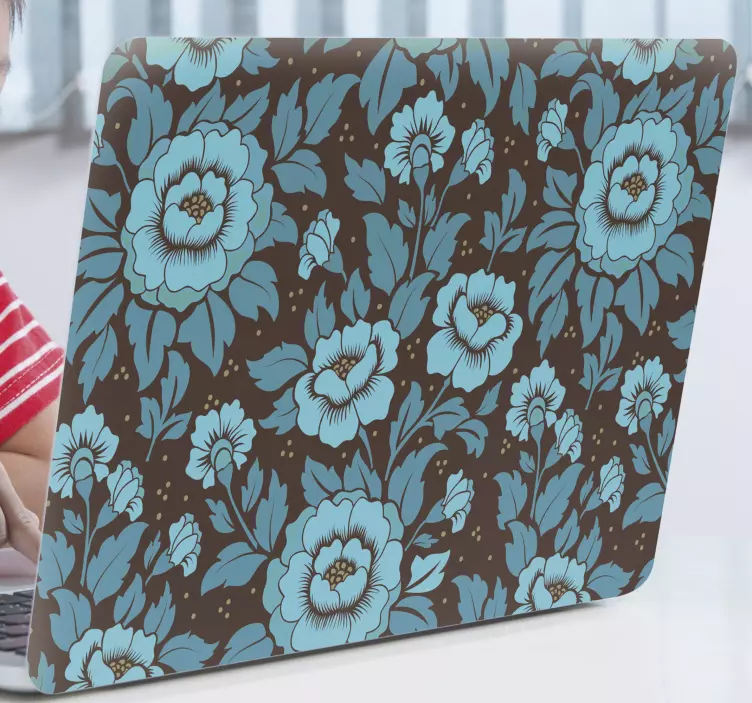 Floral pattern laptop skin - TenStickers