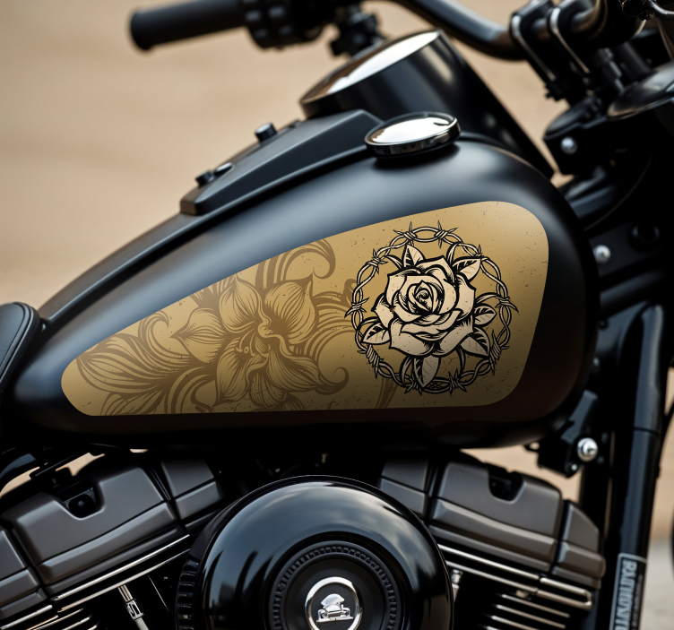 Flowers motorbike sticker - TenStickers