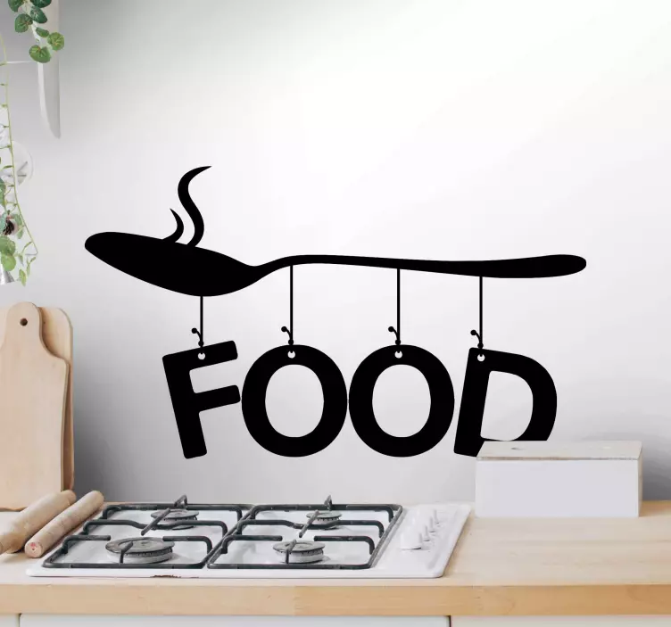 Food dripping from spoon cutlery wall sticker - TenStickers