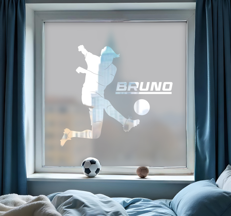 Football player window sticker - TenStickers