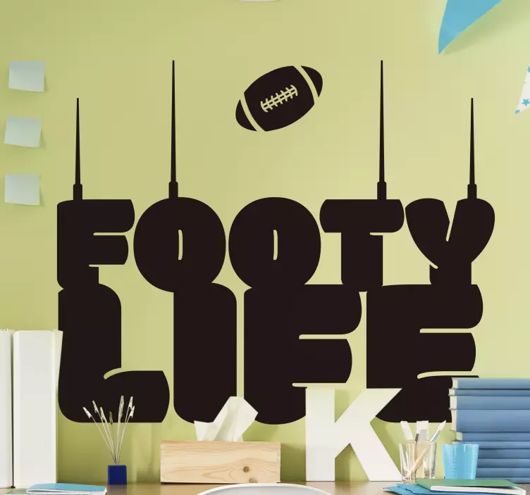 Footy life  wall sticker for you - TenStickers