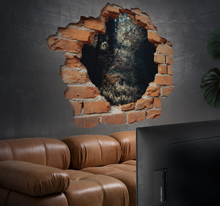 Fragmented stone wall 3d wall sticker - TenStickers
