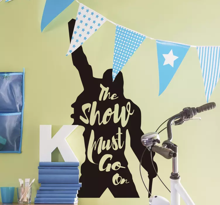 Freddie Mercury Half Body pop music decal - TenStickers