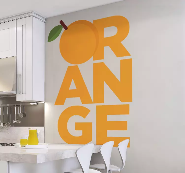 Fruit sticker fresh orange design - TenStickers