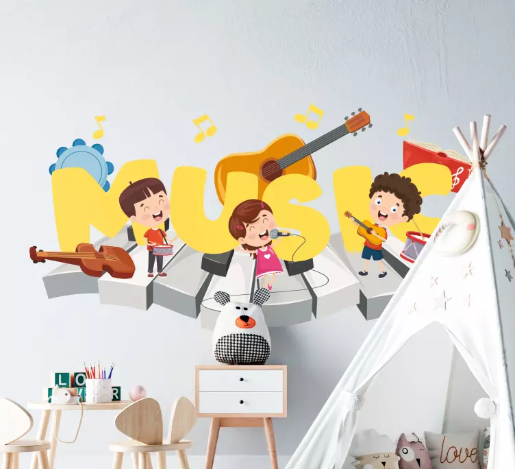 Funny design for kids door sticker - TenStickers