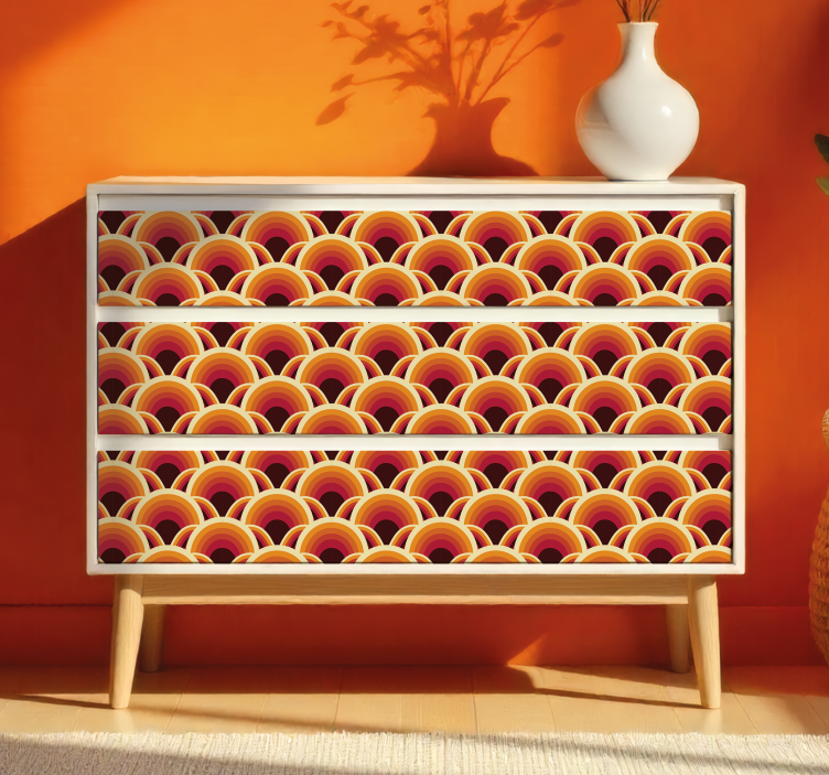 Furniture sticker retro waves design - TenStickers