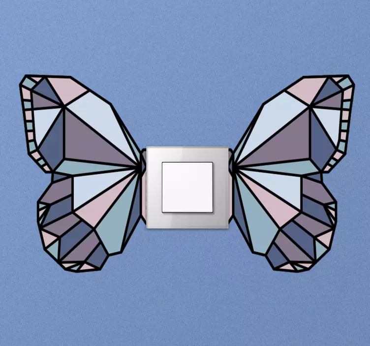 Geometric Butterfly Wings light switch sticker - TenStickers