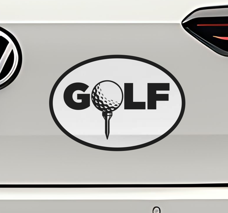 Golf text lettering car sticker - TenStickers