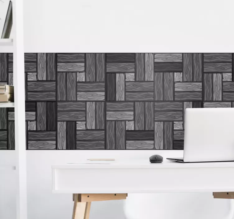 Gray irregular pattern wall border sticker - TenStickers