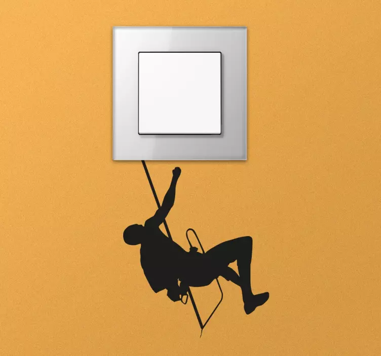 Hanging Climber Switch Sticker - TenStickers