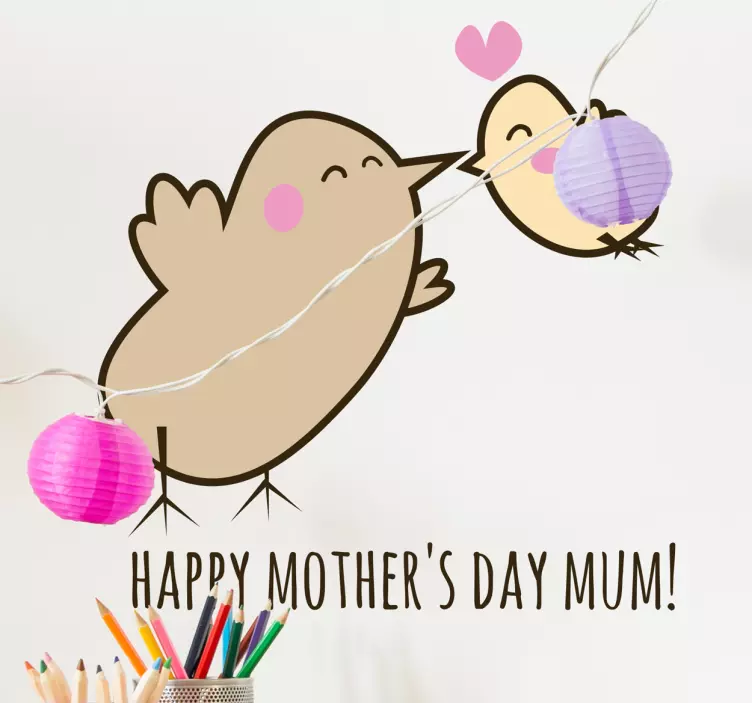 Happy Mother's Day Mum wall sticker - TenStickers