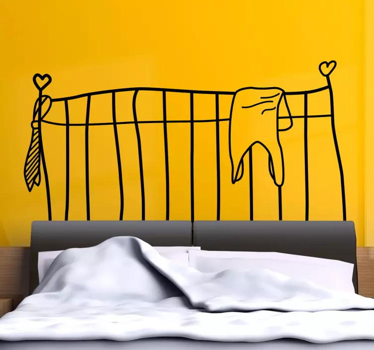 Headboard Drawing Wall Decal - TenStickers