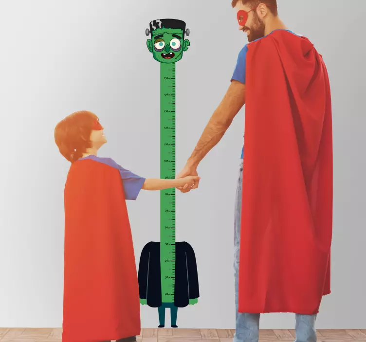 Height chart sticker frankenstein growth chart - TenStickers