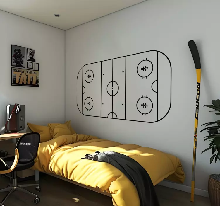 Hockey rink wall vinyl decor - TenStickers