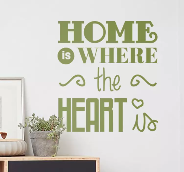 Home Is Where the Heart Is Sticker - TenStickers