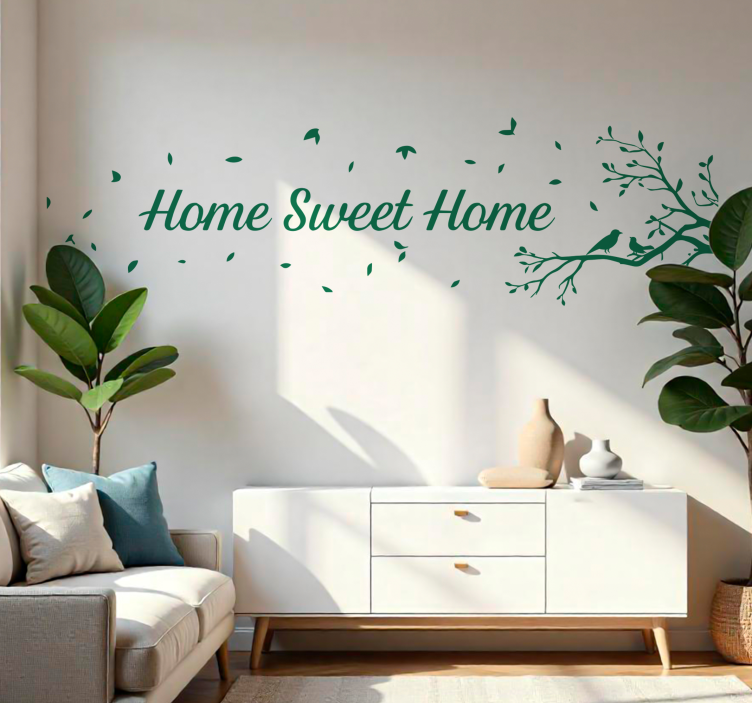 Home sweet home living room wall sticker - TenStickers