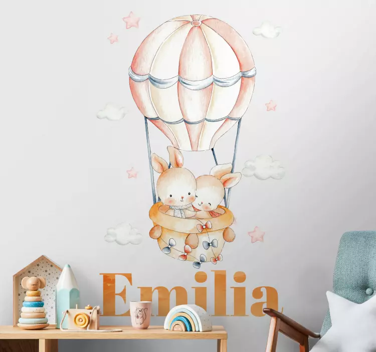 Hot Air Balloon wall sticker for kids - TenStickers