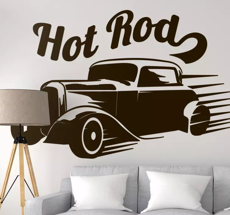 Hot rod car tuning vinyl sticker - TenStickers