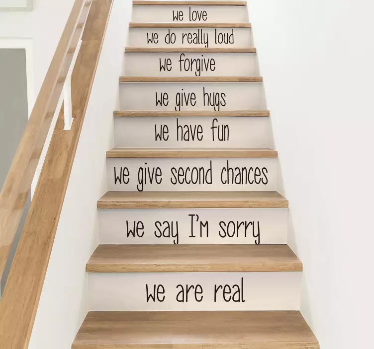 House Rules Customisable Stair Decal - TenStickers