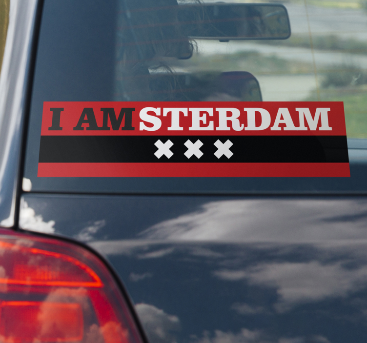 "I Amsterdam" car sticker - TenStickers