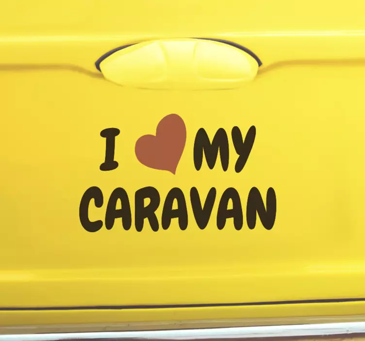I love my caravan text caravan decal - TenStickers