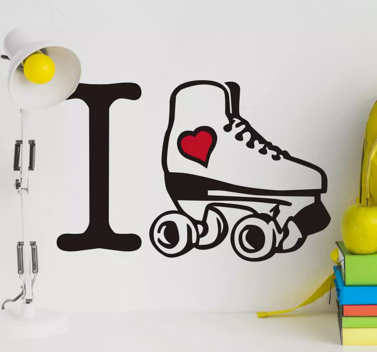 I Love Ice Skating Home Wall Sticker - TenStickers