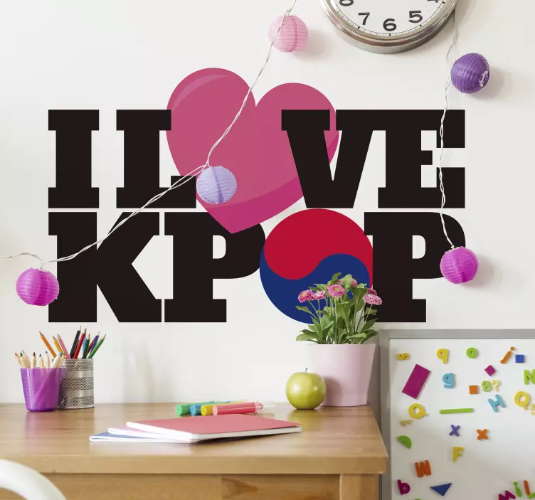 I love kpop music wall sticker - TenStickers