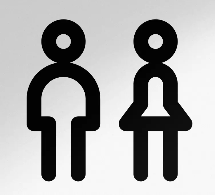 Icons for toilet door sticker - TenStickers