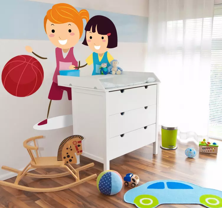 Joyful Children at Play wall sticker for kids - TenStickers