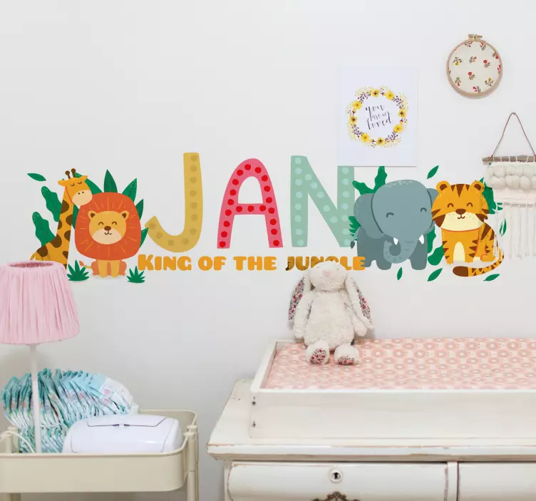 Jungle animals custom wall sticker for kids - TenStickers