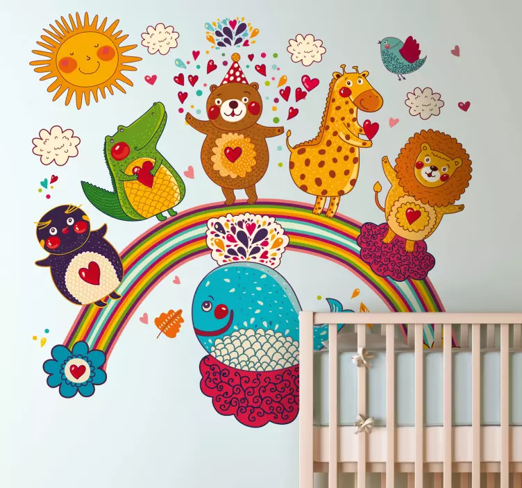 Kids Animal Party Wall Sticker - TenStickers