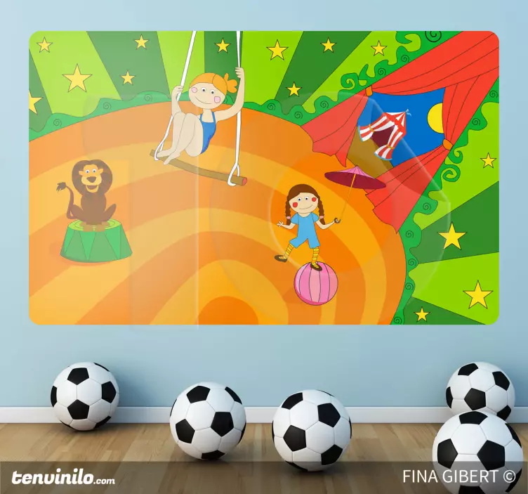 Cute Kids Circus Wall sticker - TenStickers