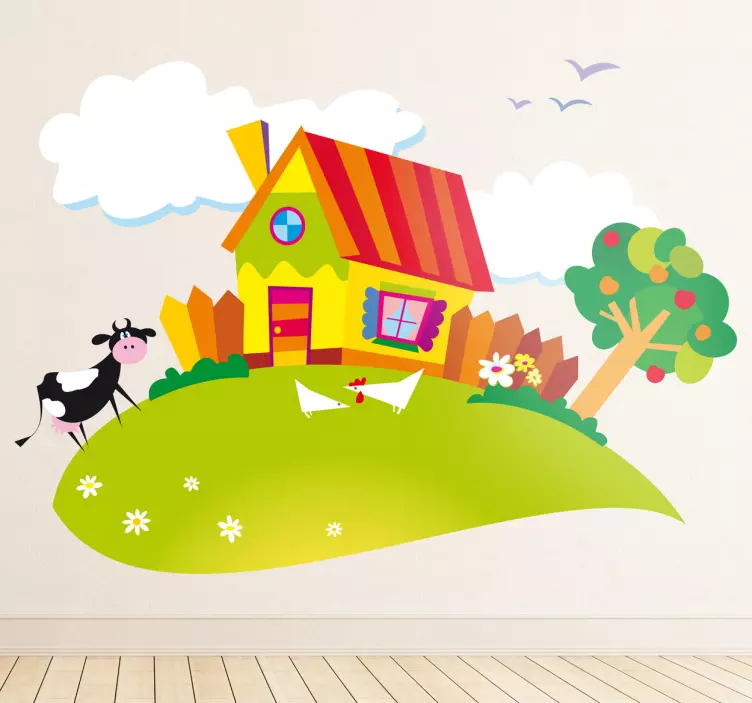 Kids Summer Farm Wall Mural - TenStickers