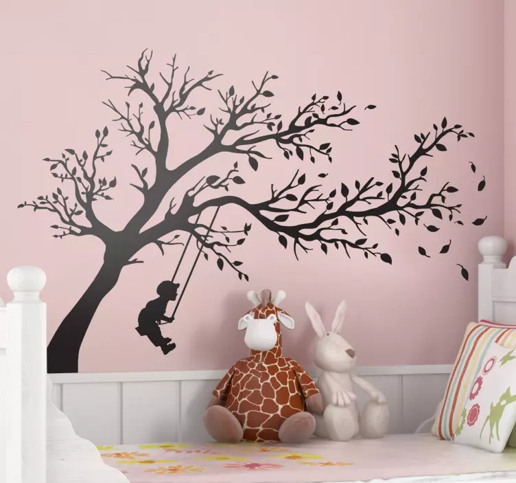 Kids Swing Tree Wall Sticker - TenStickers