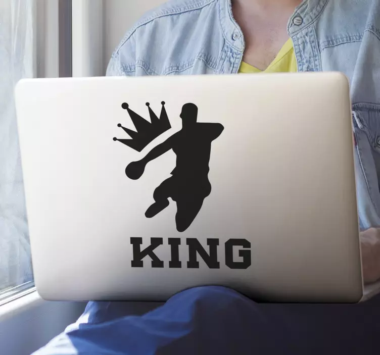 KING BALLER MOTION laptop sticker - TenStickers