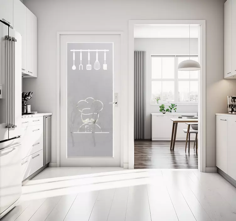 Kitchen cooking wares door sticker - TenStickers