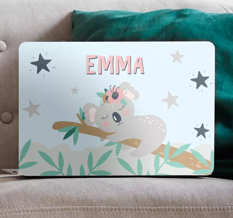 Koala Floral Design laptop skin - TenStickers