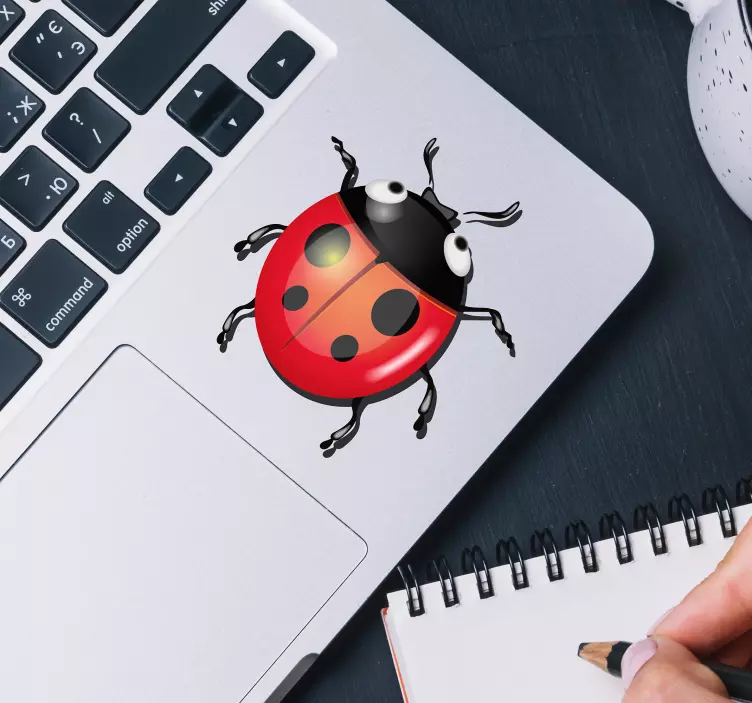 ladybug laptop vinyl sticker - TenStickers