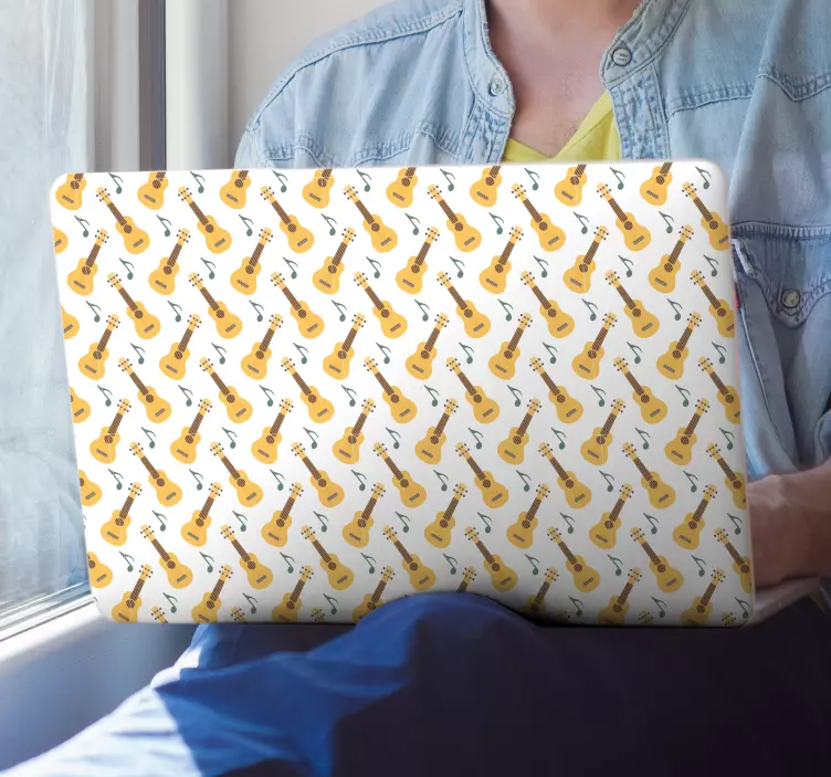 Laptop skin with musical instrument design - TenStickers